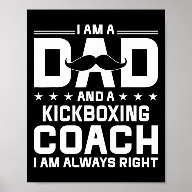 Vater Kickbox-Trainer immer recht Kickbox-Trainer Poster (Vorne)