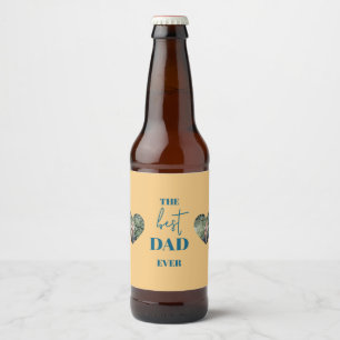 Vater & Kind Foto - Herzrahmen Bester Vater für je Bierflaschenetikett