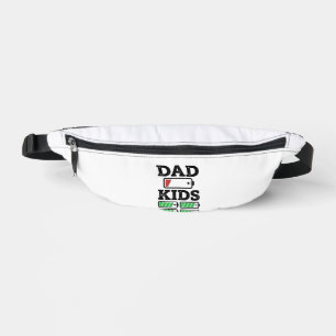 Vater Kinder Batterie Lustig Retro Vektor-Shirt-De Bauchtasche