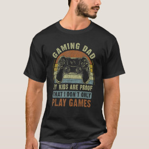 Vater Kinder Vater Sprichwort Vater Vater Gaming T-Shirt
