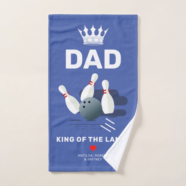 Vater King of the Lanes Bowling Handtuch (Handtuch)