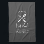 Vater Koch Grillen Grill Weihnachten Geburtstag mo Geschirrtuch<br><div class="desc">Vater Kopf Koch Grillen Grill Weihnachten,  Geburtstagsväter Tag moderne graue und weiße Schürze Design.</div>