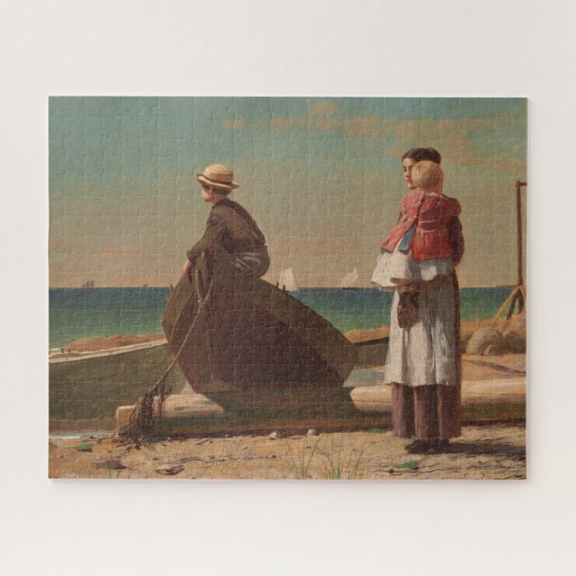 Vater kommt! 1873 Winslow Homer Kunst (Horizontal)