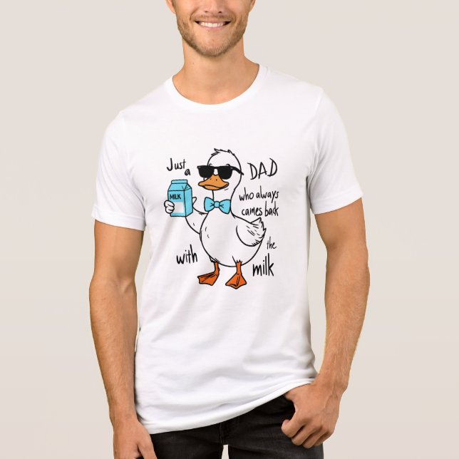 Vater kommt immer mit der Milch zurück Tri-Blend Shirt (Vorderseite)