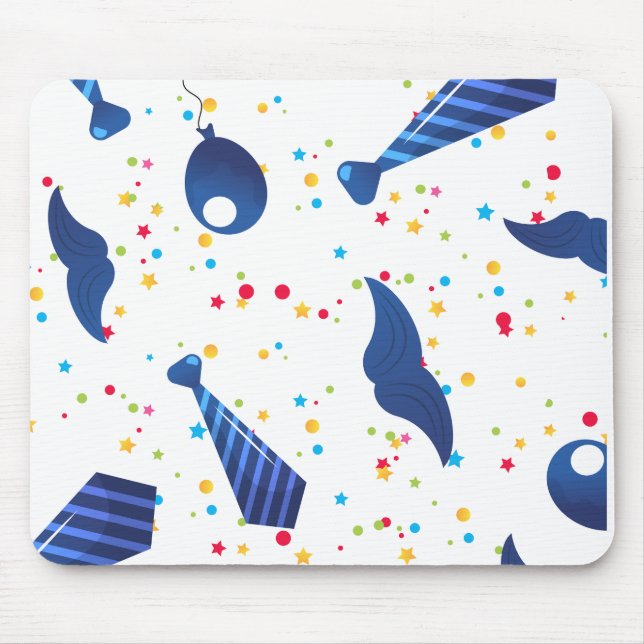 Vater Krawatte blau Mousepad (Vorne)