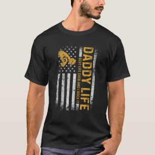 Vater Leben Beschützer Held Amerikanische Flagge V T-Shirt