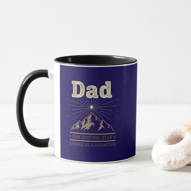 Vater Leitstern Berg Tasse (Mit Donut)