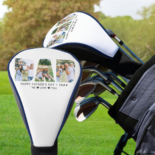 VATER Letter Cutout Foto Collage Custom Text Golf  Headcover
