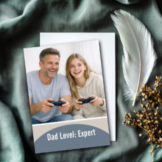 Vater-Level-Experte Gaming Vatertag Anpassbar Karte