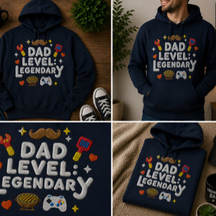 Vater Level Legendäre Gabe Bestickter Hoodie