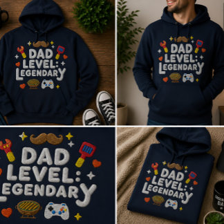 Vater Level Legendäre Gabe Bestickter Hoodie