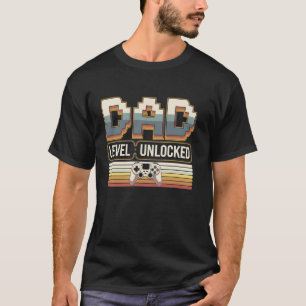 Vater Level Unlock Video Game Gamer Vater Pater D T-Shirt
