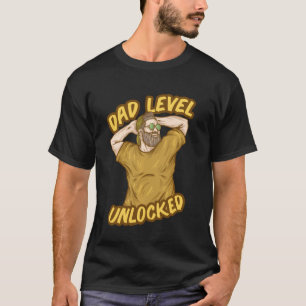 Vater Level Unlocks Familie Vater Töchter Liebe Cu T-Shirt
