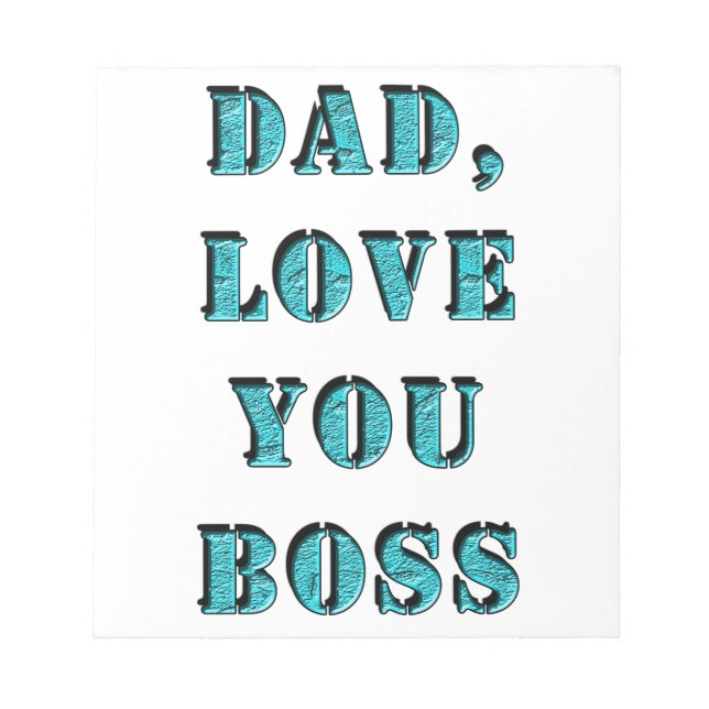 VATER, LIEBE, SIE BOSS 2 NOTIZBLOCK (Vorderseite)