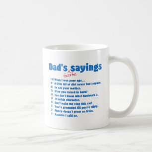 Vater Lieblings-Redewendungen-Tasse Kaffeetasse
