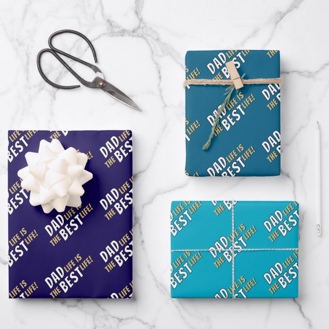 Vater Life ist das beste Lebensvaterangebot Geschenkpapier Set (Vorderseite)