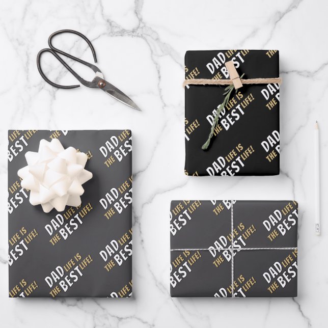 Vater Life ist das beste Lebensvaterangebot Geschenkpapier Set (Vorderseite)