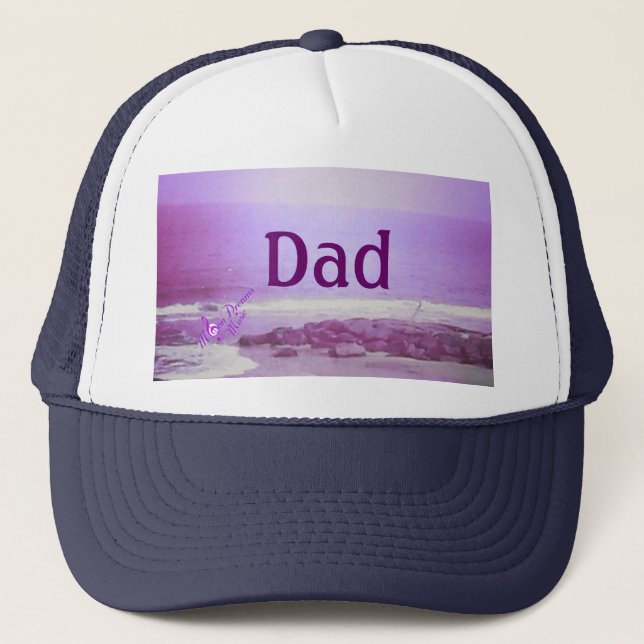 Vater Lila Ocean & Sky Trucker Hat Truckerkappe (Vorderseite)