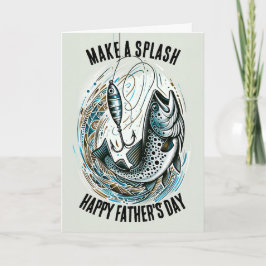 Vater macht einen Schlag Karte