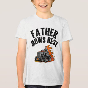 Vater mäht am besten Lustiger Papa Feuer Flamme Ra Tri-Blend Shirt