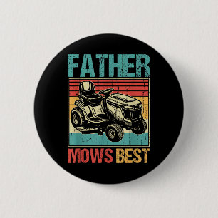 Vater mäht am besten, Rasenmäher, Vater, Witzgarte Button