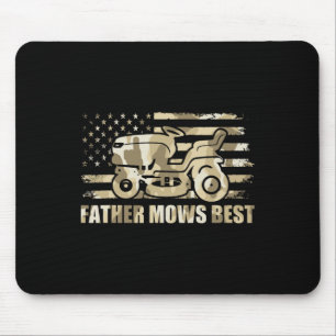 Vater mäht besten Rasenpflege-Vater, der Patriotis Mousepad