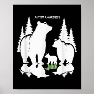 Vater Mama Autismus Monatsunterstützung Matching F Poster