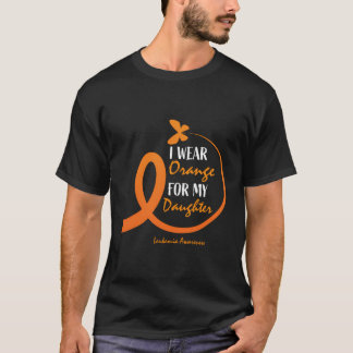 Vater Mama I Orange für meine Tochter Leukämie Awa T-Shirt