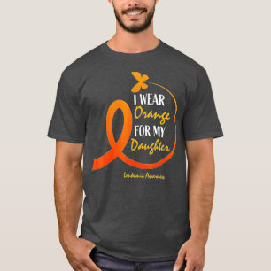 Vater Mama I Orange für meine Tochter Leukämie Awa T-Shirt