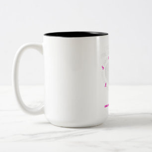 Vater Mama ich trage Rosa für meinen Brustkrebs a Zweifarbige Tasse