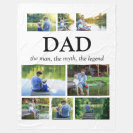 Vater Man Myth Legend 8 FotoCollage Fleecedecke