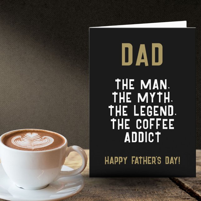 Vater Man Myth Legend Kaffeepause Funny Funny Karte (Von Creator hochgeladen)