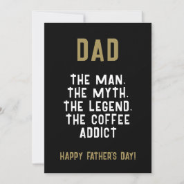 Vater Man Myth Legend Kaffeepause Funny Funny Karte