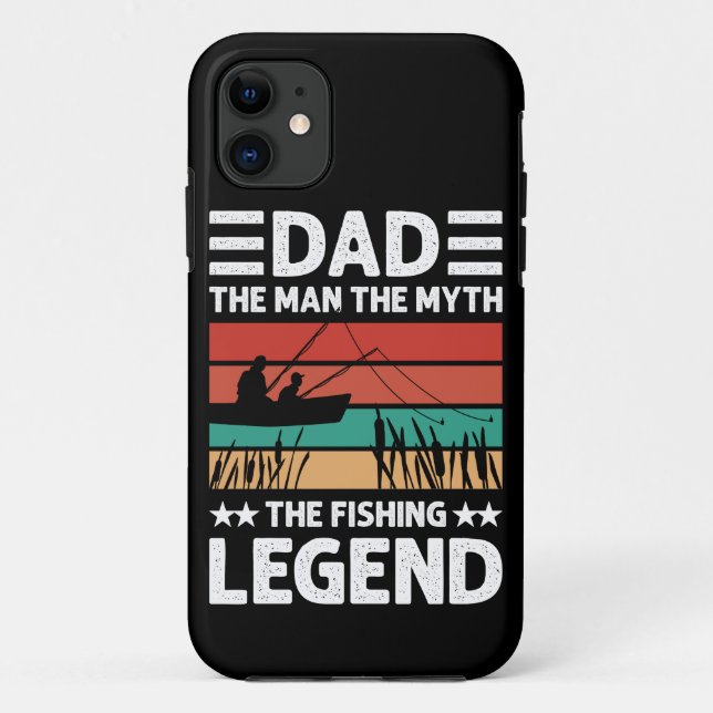 Vater Mann Mythos Fischerei Legende bekümmert Case-Mate iPhone Hülle (Rückseite)