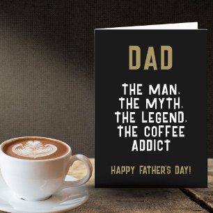 Vater Mann Mythos Legende Kaffeetäter Lustig  Karte