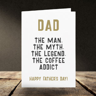 Vater Mann Mythos Legende Kaffeetäter Lustig  Karte