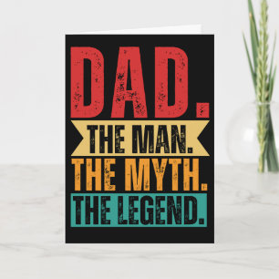 Vater Mann Mythos Legende lustig retro abgenutzt Karte