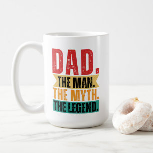 Vater Mann Mythos Mythos lustige Retro-beunruhigt Kaffeetasse