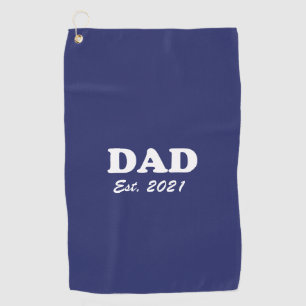 Vater Marineblau nach dem Brauch etabliert Datum m Golfhandtuch