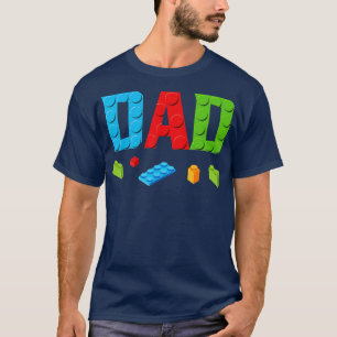 Vater Master Builder Gebäude Bricks Blocks Familie T-Shirt