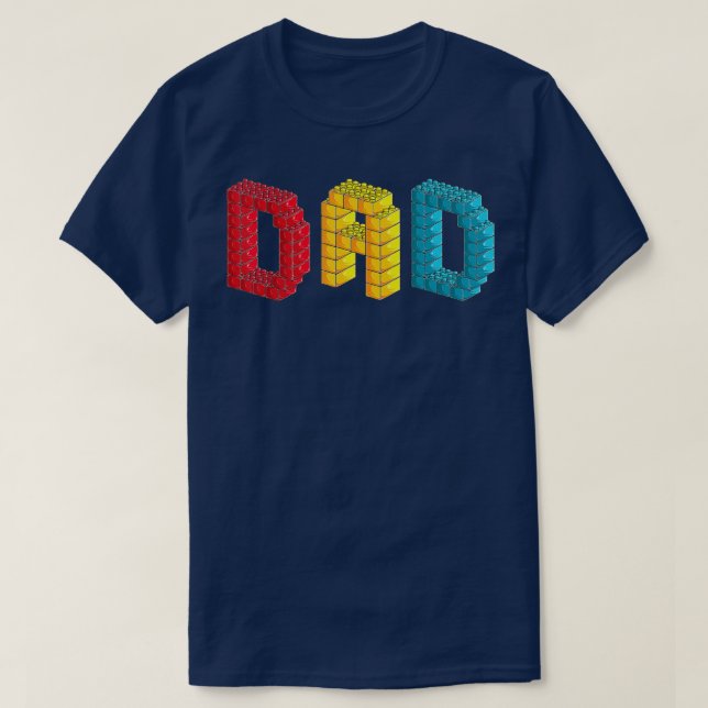 Vater Master Builder Gebäude Bricks Blocks Familie T-Shirt (Design vorne)