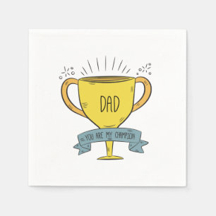 Vater Mein Champion Vatertag Napkin Serviette