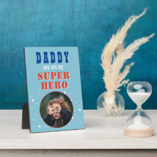 Vater mein Superhero Fun Foto Vathers Day Fotoplatte