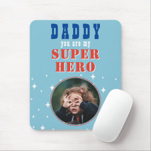 Vater mein Superhero Fun Foto Vathers Day Mousepad