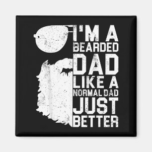 Vater mit Bart Shirt Lustiger Bart Humor Vatertag Magnet