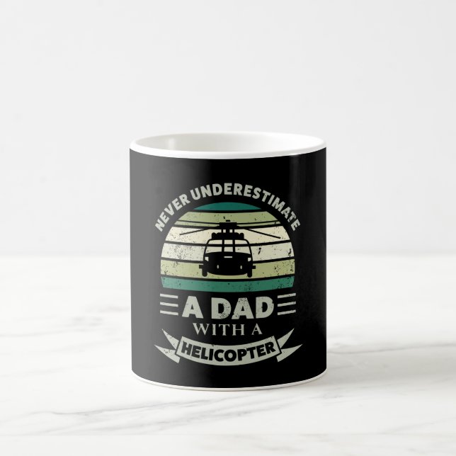 Vater mit einem Helikopter Funny Gift Vathers Day  Kaffeetasse (Mittel)