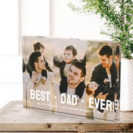 Vater mit Kindern Familienvater Tag Bester Vater j Fotoblock