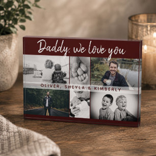 Vater mit Kindern und Familie Dad Collage Fotoblock