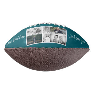 Vater mit Kindern und Familie Papa Foto-Collage Football
