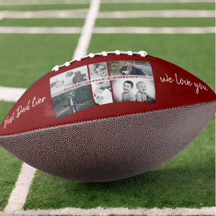 Vater mit Kindern und Familie Papa Fotocollage Football